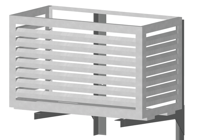 Яшик для кондиционера с L-образными ламелями