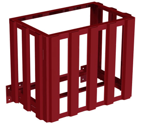 Яшик для кондиционера с вертикальными ламелями