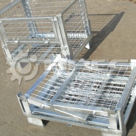 Оцинкованные складные сетчатые контейнеры- 11