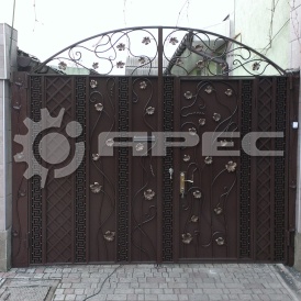 Сварные ворота с встроенной калиткой - 12