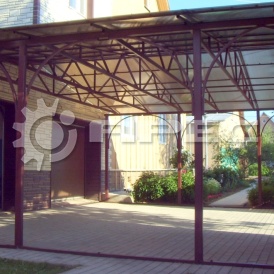 Навес на даче для автомобиля - 11