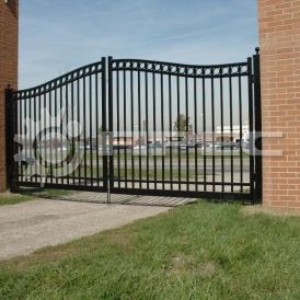 Промышленные распашные металлические ворота - 5