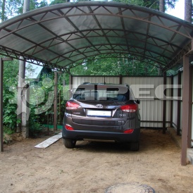 Монтаж навеса для автомобилей - 9